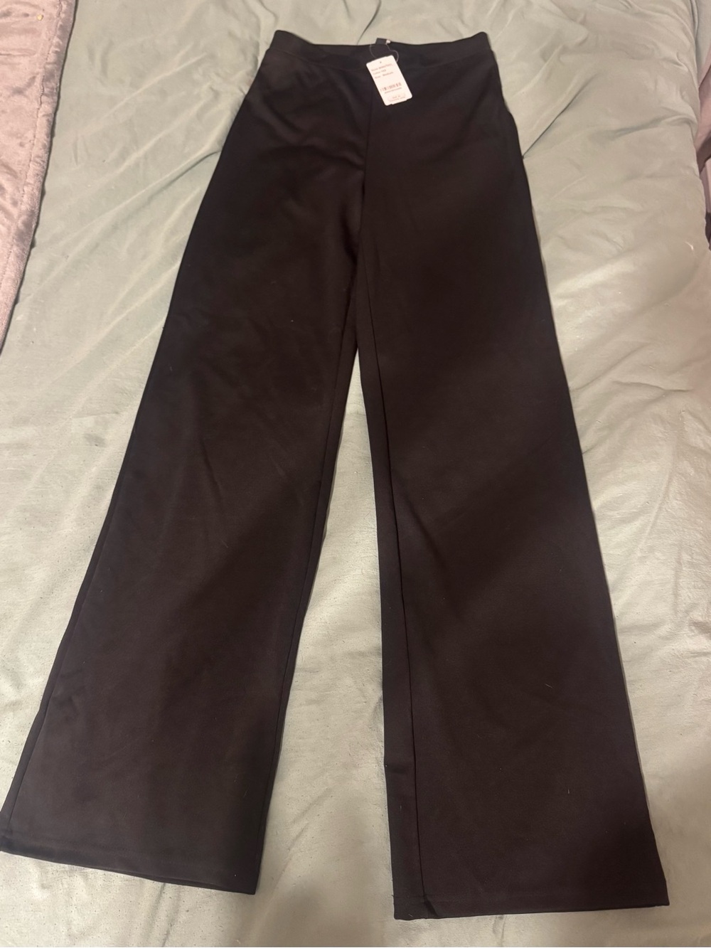 High-Rise Black Wide-Leg Pants